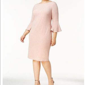 Calvin Klein Plus Size Bell-Sleeve Sheath Dress